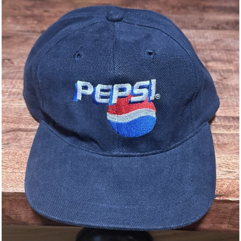 VINTAGE Wearguard Pepsi Strap Back Hat Cap Blue Adjustable